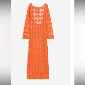 Orange Lace Maxi Dress size M
